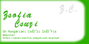 zsofia csuzi business card